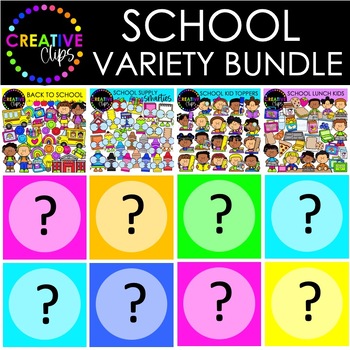 Preview of School Clipart Mega Bundle ($60.00+ Value!!) {Creative Clips Clipart}