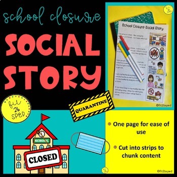 Preview of School Closure Social Story