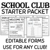 School Club Starter Packet | Editable