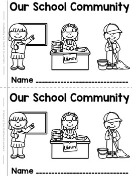 Preview of School Community Helpers {printable emergent reader | mini book}