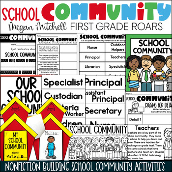 Preview of School Community Nonfiction Text Unit Back to School Activities