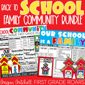 Preview of School Community Nonfiction Unit & Our School is a Family Back to School Bundle