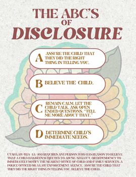 Preview of ABCs of Disclosure - School Counselor