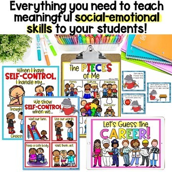 School Counseling SEL Classroom Guidance Lessons BUNDLE of 10 Lessons #2