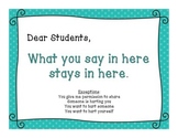 School Counseling Confidentiality Poster - Teal