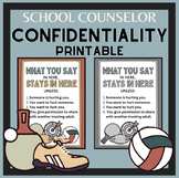 School Counseling Counselor Confidentiality Printable Post