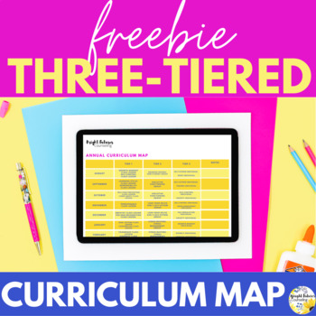 Preview of School Counseling Curriculum Map - Editable 3 Tiered Counseling Program Outline