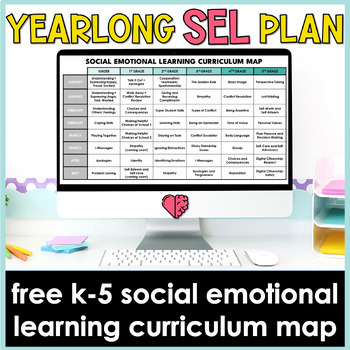 Preview of School Counseling Curriculum Map FREEBIE