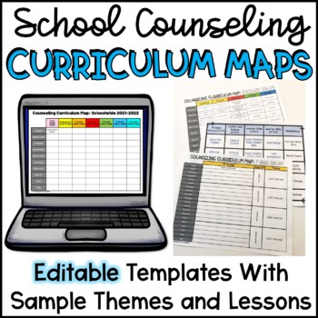 Preview of School Counseling Curriculum Maps EDITABLE