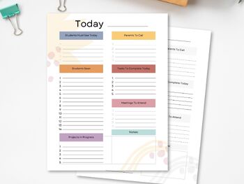 Preview of School Counseling Daily Calendar, Printable Planners and To-Do Session Notes