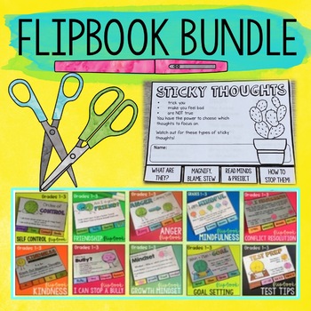 Preview of School Counseling Flipbook Bundle Grades 1-4