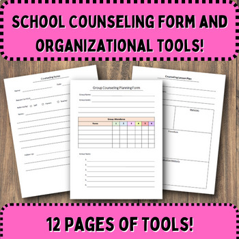 Preview of School Counseling Referral forms, Lesson Plan Templates, Notes, and MORE