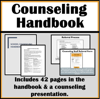 Preview of School Counseling Handbook - Editable