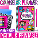 Middle School School Counseling Planner, Digital & Printab