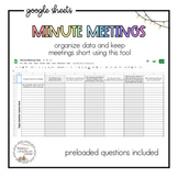 School Counseling Minute Meetings Data Chart