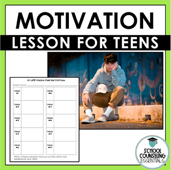 Preview of Motivation Lesson Plan for Middle & High School - Study Skills