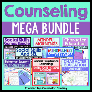 Preview of School Counseling Activities Mega Bundle: Groups, Games, Family Resources, Etc.