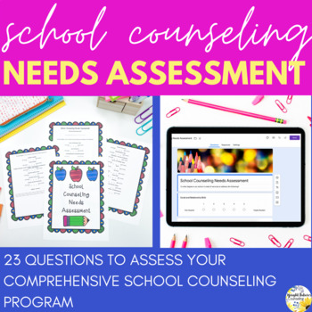 Preview of Needs Assessment for School Counseling + Digital Version