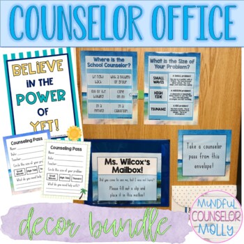 School Counseling Office Decor Bundle by Mindful Counselor Molly