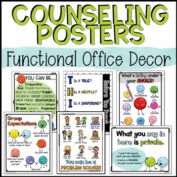 School Counseling Posters By The Responsive Counselor Tpt