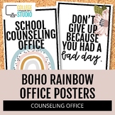 School Counseling Office Posters | Boho Rainbow