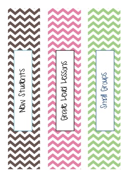 Preview of School Counseling Organization Binders-Chevron