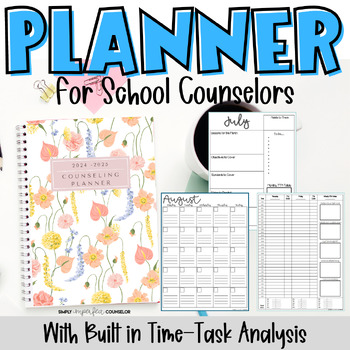 Preview of School Counseling Planner - Daily Time Task Analysis