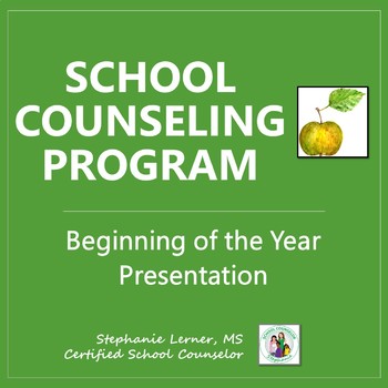 Preview of School Counseling Program Presentation: Beginning of Year- EDITABLE!