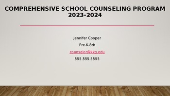 Preview of School Counseling Program Presentation Deck