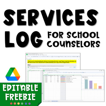 Preview of School Counseling Services Log (Digital)