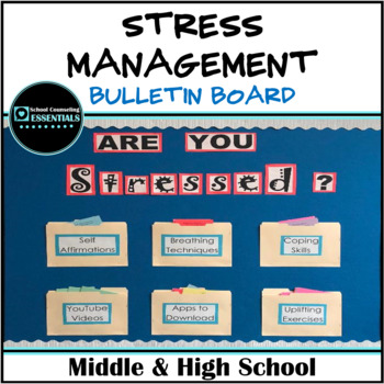 Preview of School Counseling Stress Management Interactive Bulletin Board