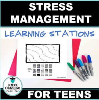 Preview of Stress Management Learning Stations Activity for Middle & High School