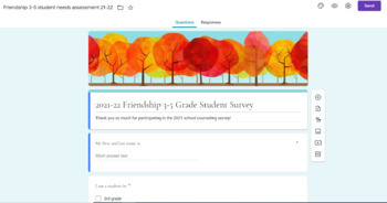 Preview of School Counseling Student Needs Assessment 