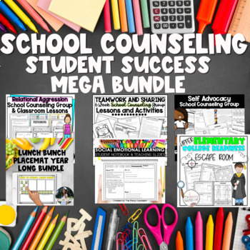 Preview of School Counseling Mega Bundle Elementary Social Emotional SEL
