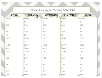 Preview of School Counseling Week at a Glance Planner