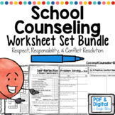 School Counseling Worksheet Bundle | Respect, Responsibili