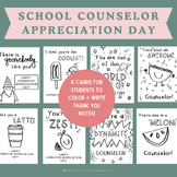 School Counselor Appreciation Day Cards- 8 different cards