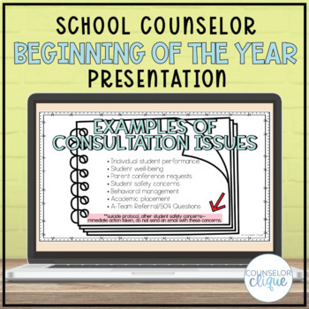 Preview of School Counselor Beginning of the Year Presentation