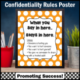 School Counselor Bulletin Board Confidentiality Poster Cou