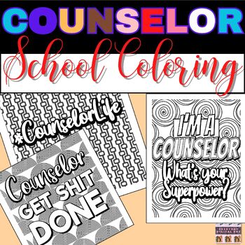 Preview of School Counselor Coloring Pages for Adults: Humorous, Jokes, and Gift Ideas