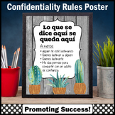School Counselor Confidentiality Poster, Spanish Poster Co