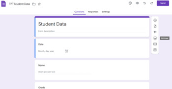 Preview of School Counselor Data Form 