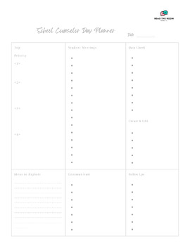 Preview of School Counselor Day Planner & Organizer