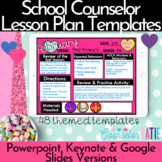 School Counselor Editable lesson plan templates - Digital 