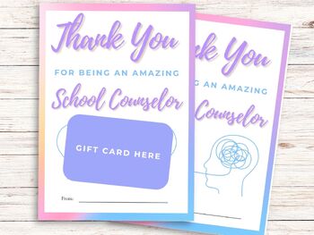 Preview of School Counselor Gift Card Holder, Counselor Appreciation Week Gift End of Year