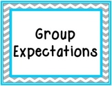 School Counselor Group Expectations SIgns