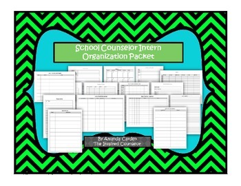 Preview of School Counselor Intern Organization Packet