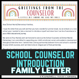School Counselor Introduction Letter to Families - Element