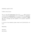 School Counselor - Letter of Enrollment Template