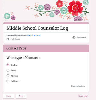 Preview of School Counselor Log - Master Data Collection!